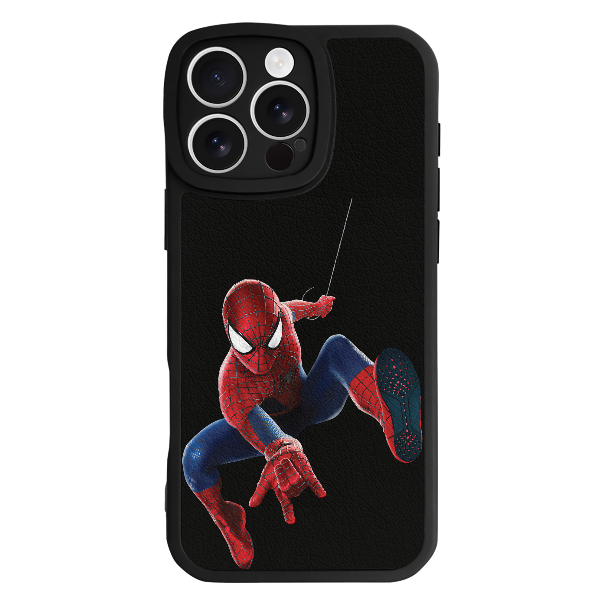 Spider Man スパイダーマン 【iPhone 16シリーズ対応】シリコンスマホケース（レザー調） 材質：シリコン